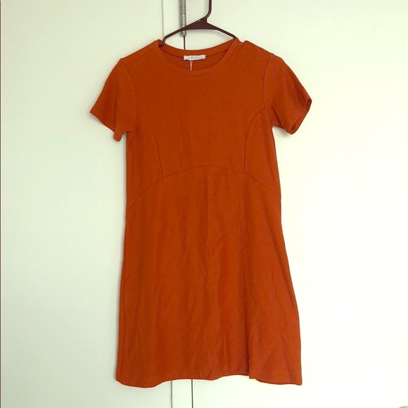 zara terracotta dress